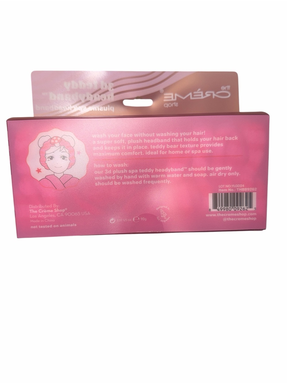 The Crème Shop Red Plush Mushroom Spa Headband - Picture 2 of 4